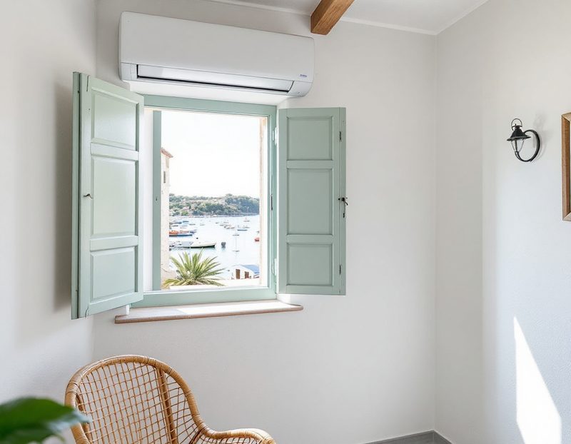 Climatisation murale dans une maison de pêcheur rénovée